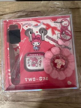 My Melody Wireless Earbuds & Smartwatch gift set 🩷